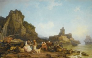 A Sea Port In The Levant, Morning by Philippe-Jacques De Loutherbourg Oil Painting
