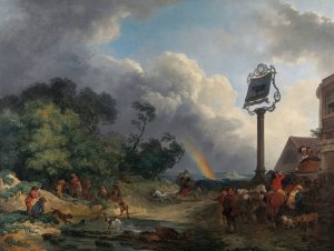 The Rainbow by Philippe-Jacques De Loutherbourg Oil Painting