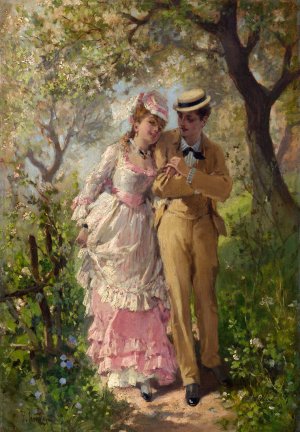 Spring by Philippe-Jacques Linder Oil Painting