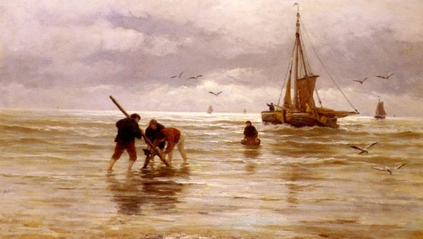 Main Product Photo of Ankerligten Painting by Philippe Lodowyck Jacob Sadee