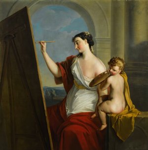Allegory of painting by Philippe Mercier Oil Painting