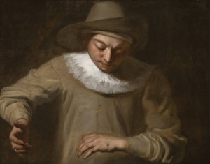 Pierrot Catching a Fly by Philippe Mercier Oil Painting