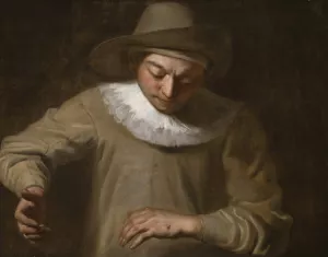 Pierrot Catching a Fly by Philippe Mercier Oil Painting