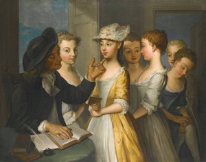 School for girls by Philippe Mercier Oil Painting