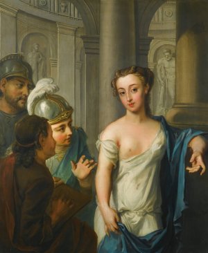 The Drawing Lesson by Philippe Mercier Oil Painting