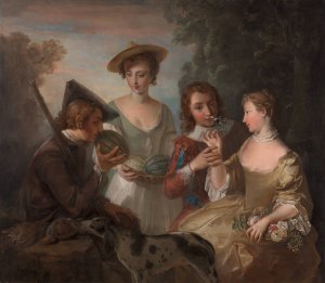 The Sense of Smell by Philippe Mercier Oil Painting