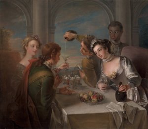 The Sense of Taste by Philippe Mercier Oil Painting