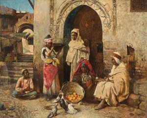 The Orange Seller by Philippe Pavy Oil Painting