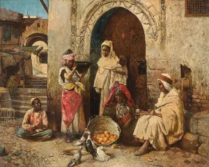 The Orange Seller by Philippe Pavy Oil Painting