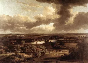 Dutch Landscape Viewed from the Dunes Oil painting by Philips Koninck