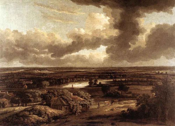 Main Product Photo of Dutch Landscape Viewed from the Dunes Painting by Philips Koninck