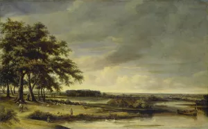 Dutch Landscape by Philips Koninck Oil Painting