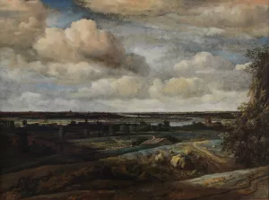 Dutch Panorama Landscape with a Distant View of Haarlem by Philips Koninck Oil Painting
