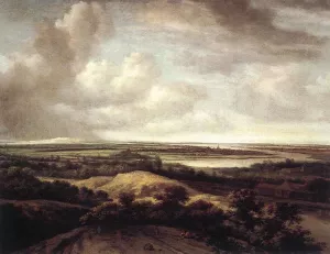 Panorama View of Dunes and a River Oil painting by Philips Koninck