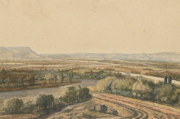 River Landscape  by Philips Koninck - Hand-Painted Oil Painting Reproduction