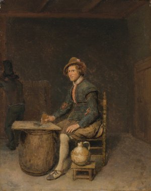 Seated Hunter In A Tavern by Philips Koninck Oil Painting