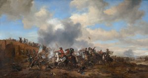 Battle Scene by Philips Wouwerman Oil Painting