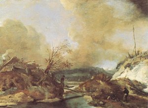 Dune Landscape by Philips Wouwerman Oil Painting