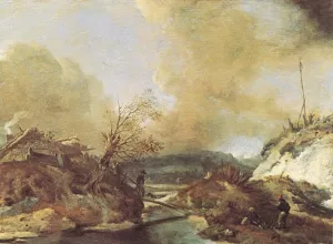Dune Landscape Oil painting by Philips Wouwerman