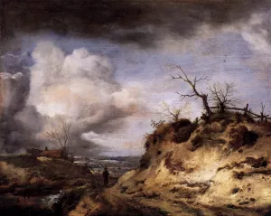 Path Through the Dunes by Philips Wouwerman - Oil Painting Reproduction