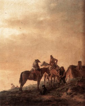 Rider's Rest Place by Philips Wouwerman Oil Painting