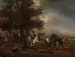 The Bucking Grey Oil painting by Philips Wouwerman