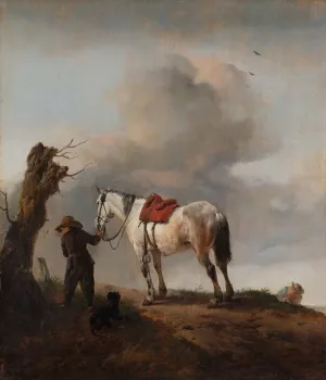 The Grey Horse by Philips Wouwerman Oil Painting