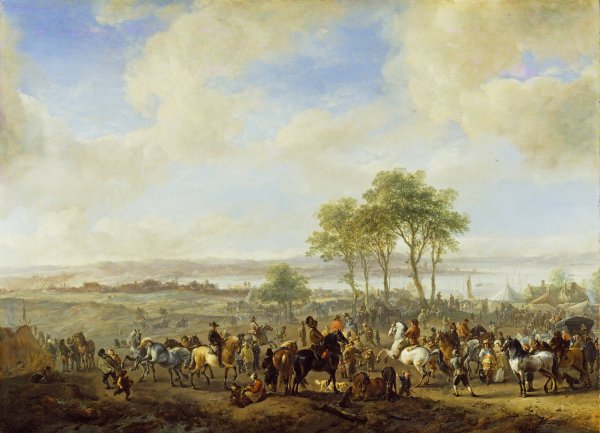 Main Product Photo of The Horse Fair  Painting by Philips Wouwerman