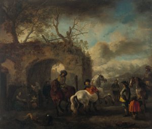 The Riding School by Philips Wouwerman Oil Painting