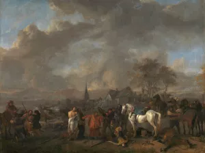 The Victory of the Peasants by Philips Wouwerman Oil Painting