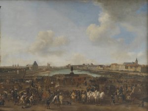 View of Paris seen from the Place Dauphine by Philips Wouwerman Oil Painting