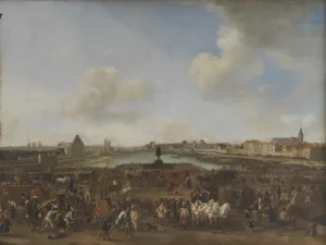 View of Paris seen from the Place Dauphine Oil painting by Philips Wouwerman