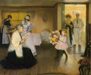 Grandmother's Birthday by Phillip Leslie Hale - Oil Painting Reproduction