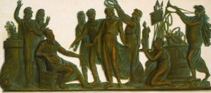 Apollo Crowned By The Muses by Piat Joseph Sauvage Oil Painting