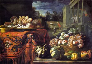 Still-Life with Fruit and Sweets by Pier Francesco Cittadini - Oil Painting Reproduction