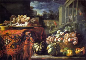 Still-Life with Fruit and Sweets Oil painting by Pier Francesco Cittadini