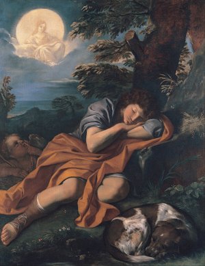 Diane and Endymion by Pier Francesco Mola Oil Painting