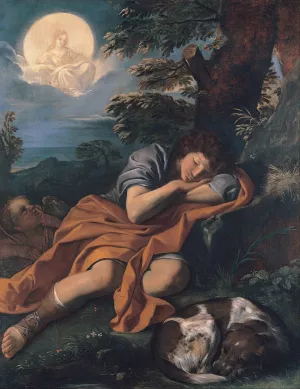 Diane and Endymion by Pier Francesco Mola Oil Painting