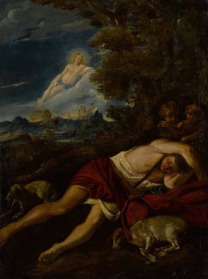 Endymion Asleep by Pier Francesco Mola Oil Painting