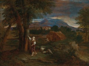 Erminia Carving The Name Of Tancred On A Tree by Pier Francesco Mola Oil Painting