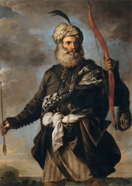 Oriental Warrior by Pier Francesco Mola - Hand-Painted Oil Painting Reproduction