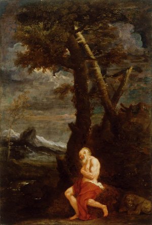 St. Jerome by Pier Francesco Mola Oil Painting