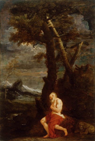 Main Product Photo of St. Jerome Painting by Pier Francesco Mola