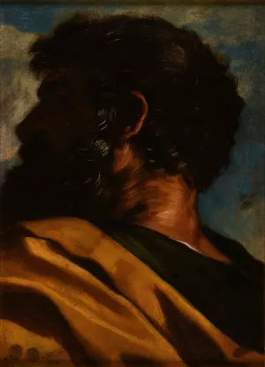 Tete d'homme by Pier Francesco Mola Oil Painting
