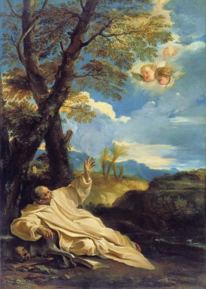 The Vision of Saint Bruno by Pier Francesco Mola Oil Painting