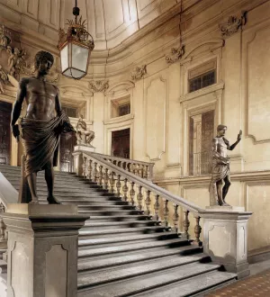 View of the Great Staircase painting by Pier Francesco Silvani