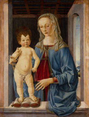 Virgin and Child by Piermatteo D'Amelia Oil Painting
