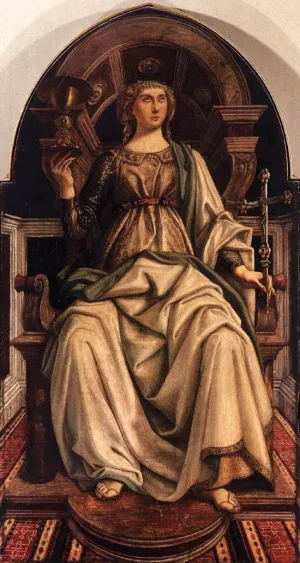 Faith Oil painting by Piero Del Pollaiuolo