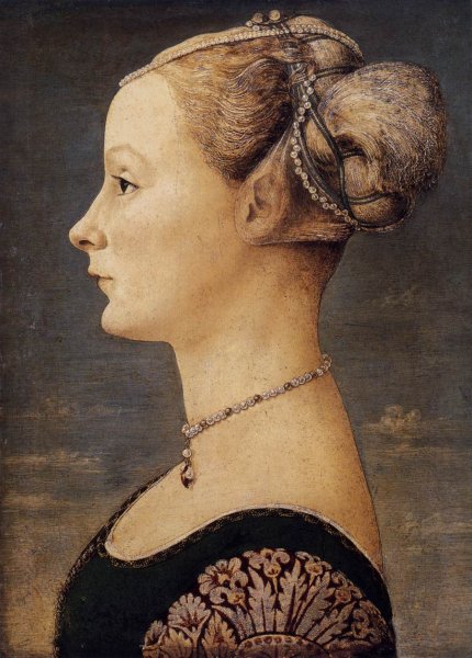 Portrait of a Girl by Piero Del Pollaiuolo - Hand-Painted Oil Painting Reproduction