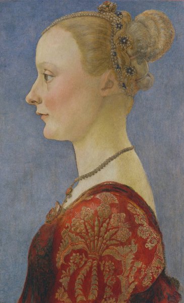 Portrait of a Woman  by Piero Del Pollaiuolo - Hand-Painted Oil Painting Reproduction